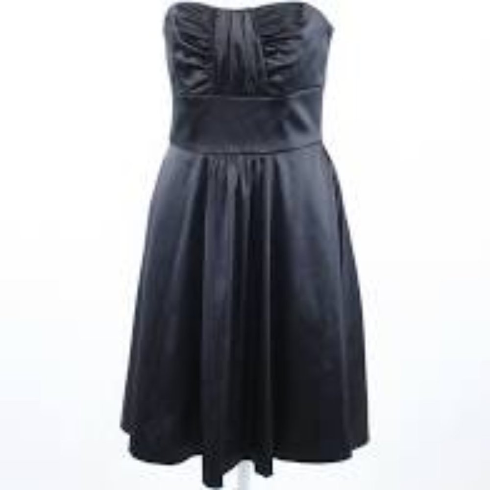WHITE HOUSE BLACK MARKET  STRAPLESS SATIN DRESS - Picture 5 of 5